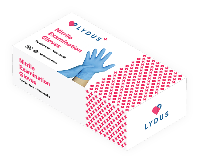 LYDUS Nitrile Premium glove box